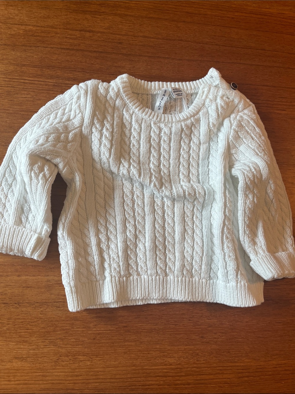 H&M Cream Cable Knit Crewneck Sweater